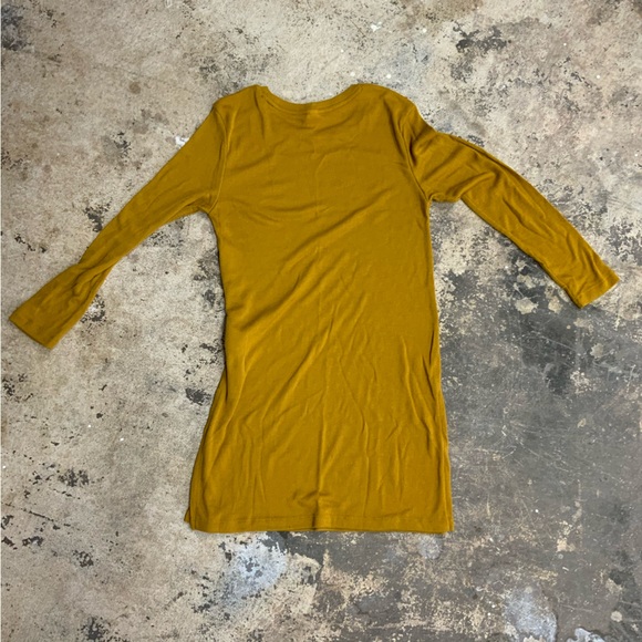 Old Navy Gold Mustard Yellow Long Sleeve Ribbed Shirt Size S - OBO - Picture 6 of 6